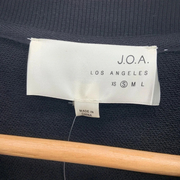 J.O.A. Black Cascading Sleeve Sweatshirt Small - Picture 3 of 5